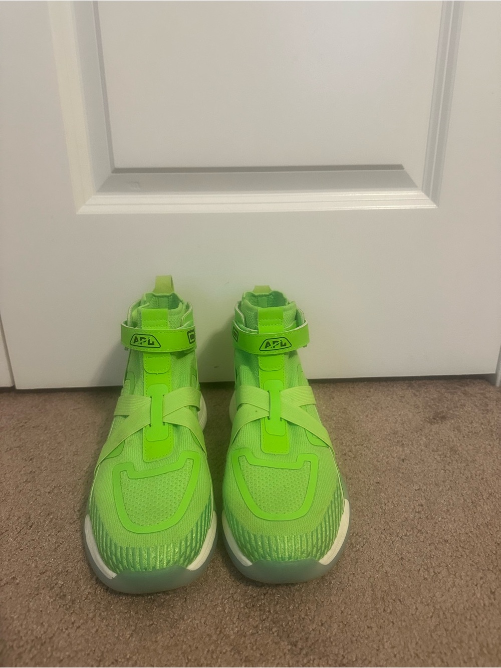 APL Women's Neon Green High-Top Sneakers